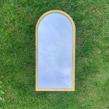 Deknudt vintage arch mirror in gilded wood - height: 79 cm