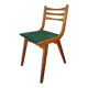 Scandinavian chair vintage beech and green vinyl
