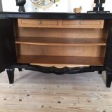 2-door buffet by André Arbus circa 1940 in black tinted accajou