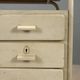 Vintage writing desk in enamelled and laminated metal, design, Italy, 1960s
