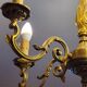 Lustre baroque en laiton massif