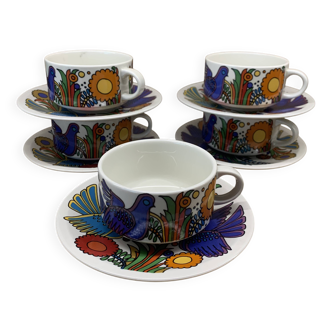 Set of 5 big coffe cups Villeroy & Boch Acapulco