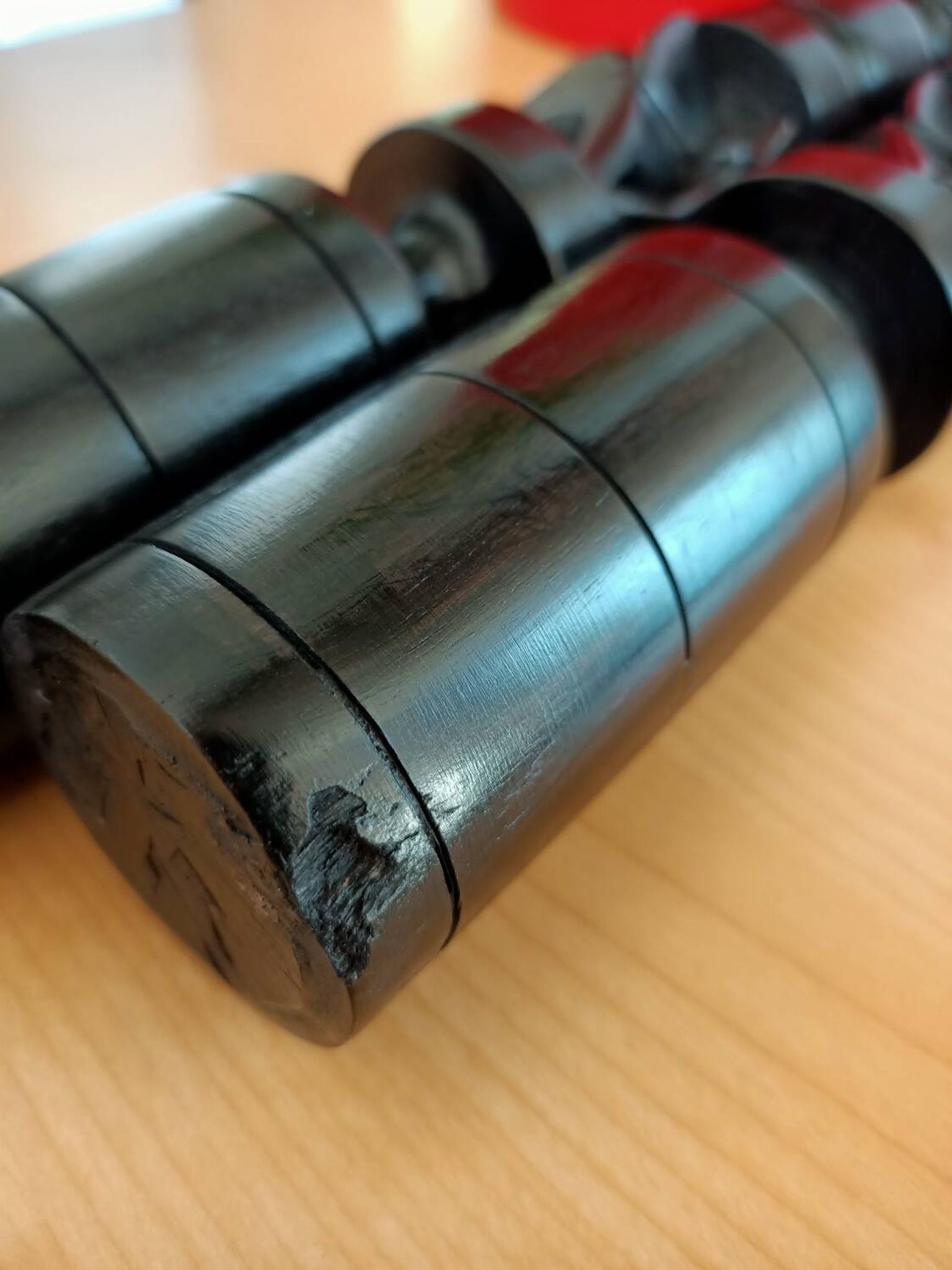 Vintage ebony candlesticks