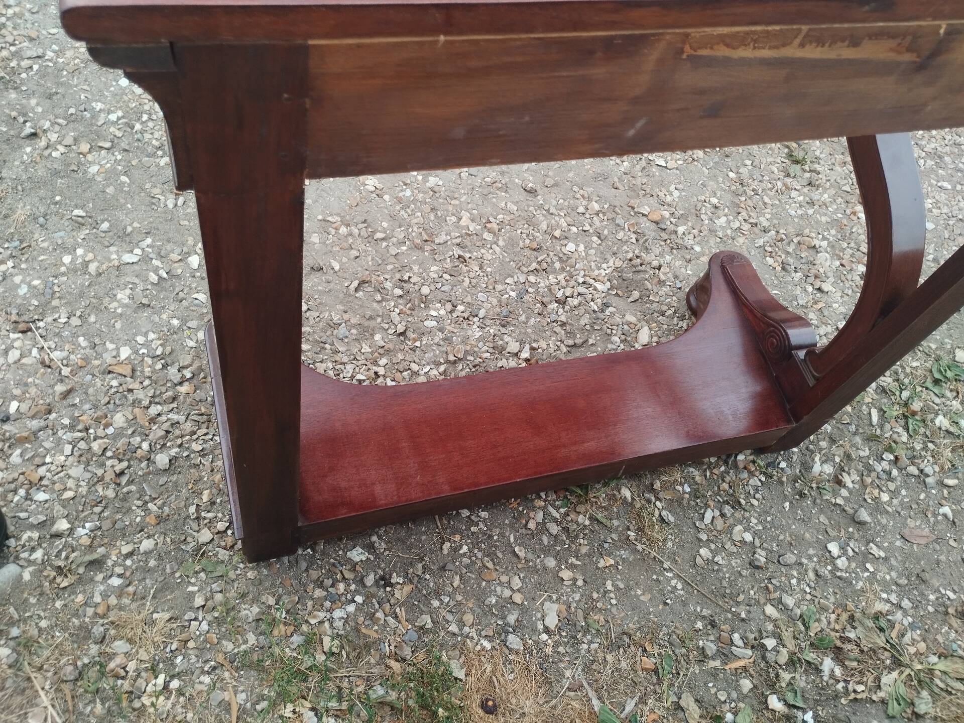 Console ancienne style louis xvi plateau bois