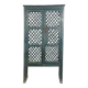 Armoire, buffet espagnol en bois vert et peintures Art populaire, XVIIIe siècle