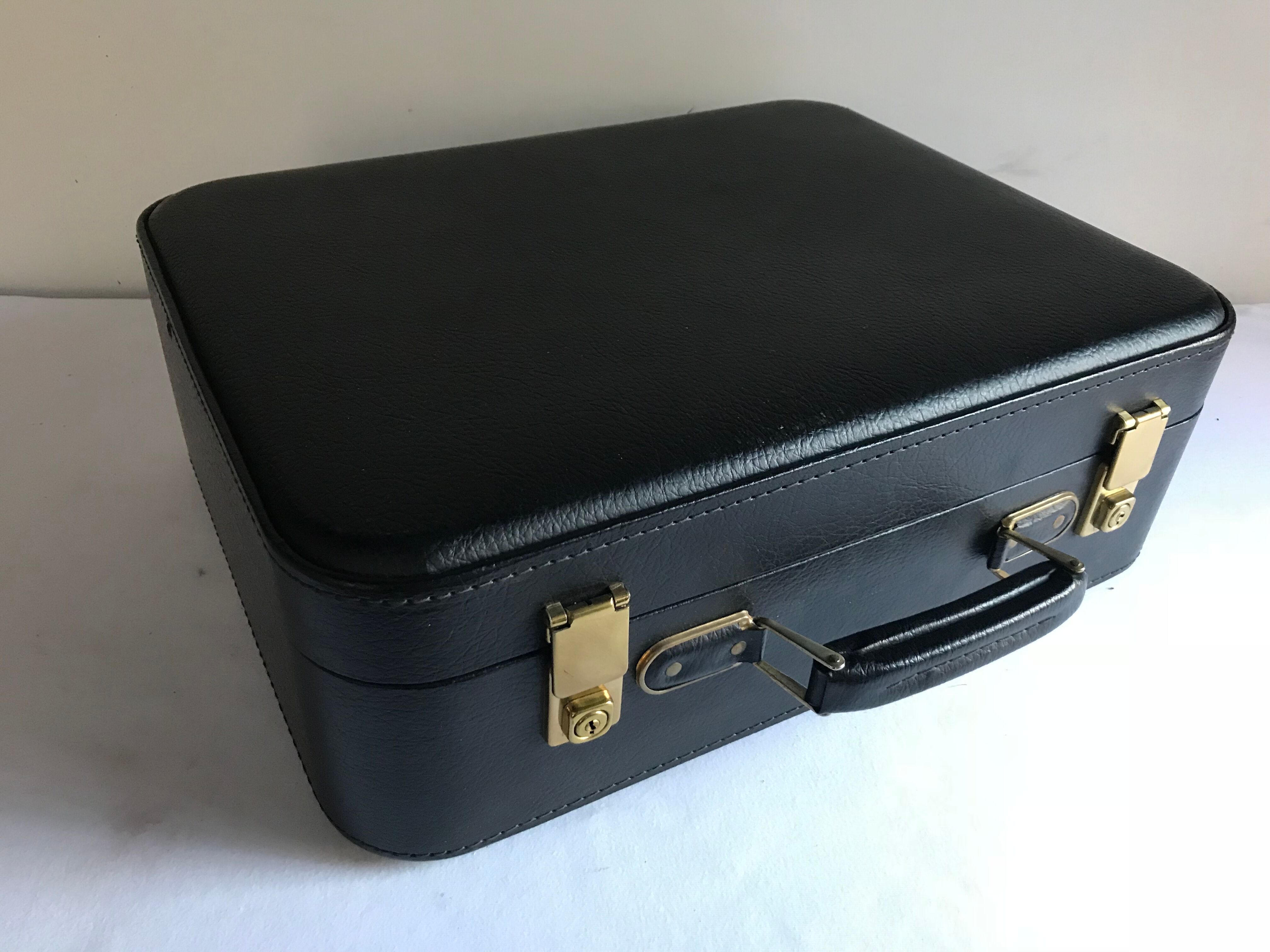 Old suitcase constellation leather black