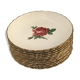 12dessert plates Gien, 1960s