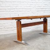 Vintage adjustable rosewood dining or coffee table from K&G, 1960s