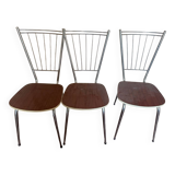 3 chaises, années 1970
