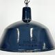 Industrial dark blue enamel pendant lamp from emax, 1960s