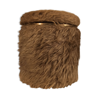 Ottoman stool chest storage in vintage moumoute 1960