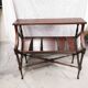 Two-tier mahogany magazine/vinyl rack