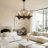 Rustic vintage chandelier from the 1970s.