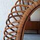 Mirror rattan oval 60x73cm