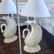 Set of 2 Swan lamps Bassano Italy
