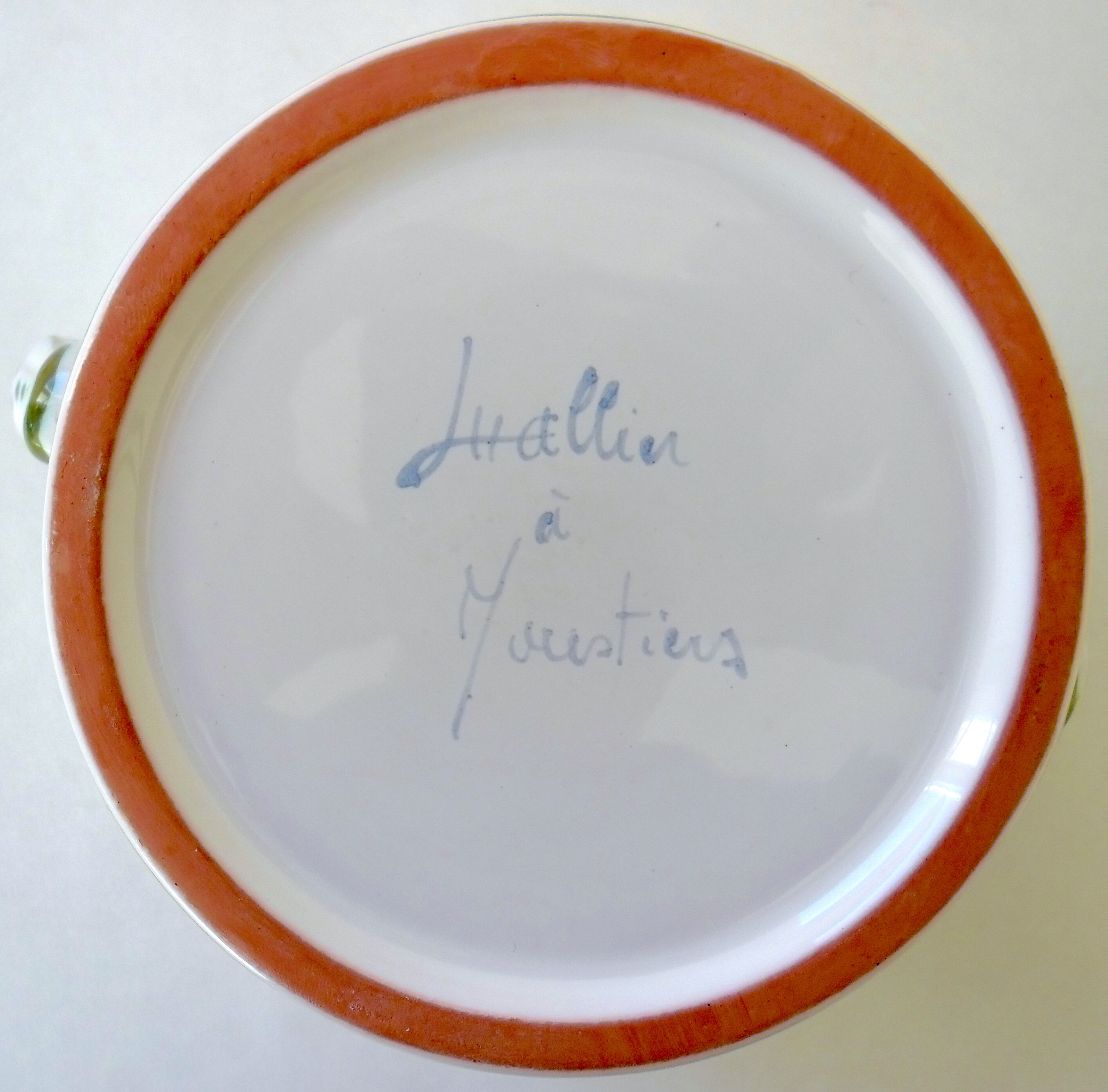 Moustiers-Sainte-Marie earthenware buttermaker by Lallier workshop
