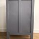 Wooden dresser painted five drawers tapered feet, vintage 60s