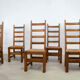 Set of six high back French dining chairs