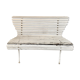 Old vintage garden bench with 2 wooden place, 1950s