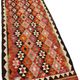 Turkish Handwoven Vintage Herki Kilim 86 cm x 274 cm