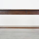 Early 19th-Century French Oak Dining Table with One Drawer