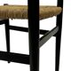 Vintage Italian rush seated chair, 1950s design minimalist