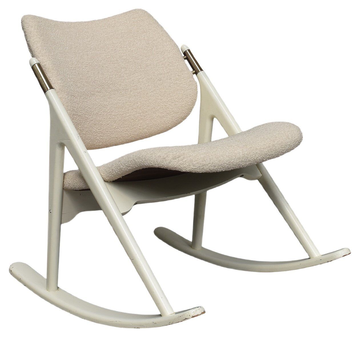 Fauteuil à bascule par Haug pour E. M. OG Trevarefabrikk