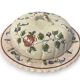 Nevers, cheese dome or butter dish in flowered earthenware, early 20th century