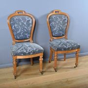 Paire de chaises en chêne, style Louis-Philippe, milieu XXème