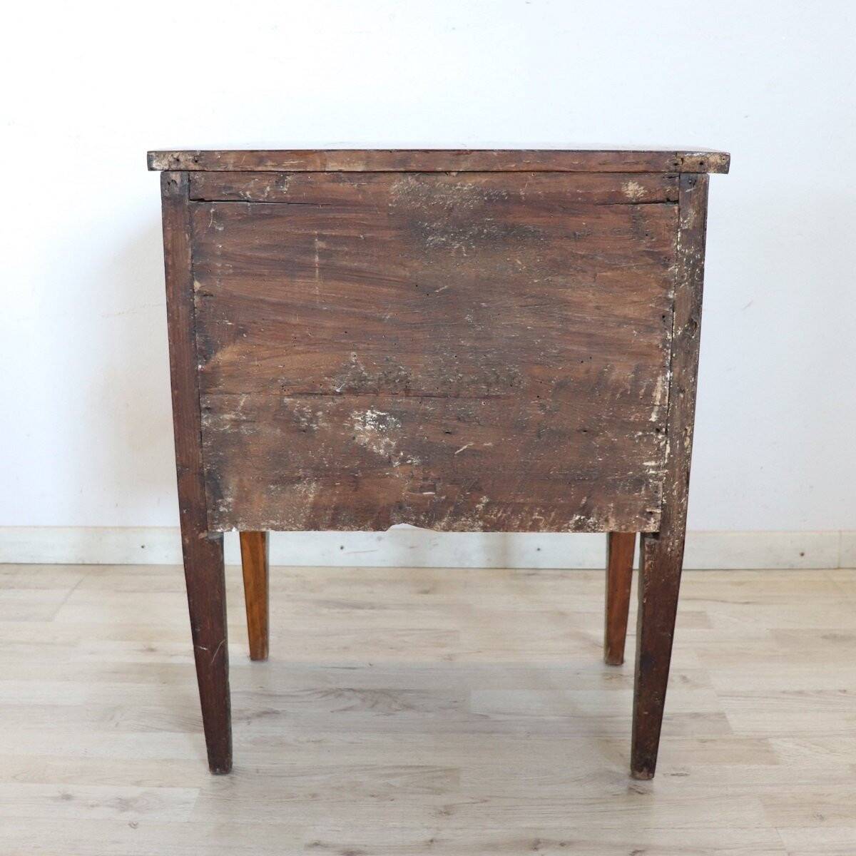 Small Antique Chest Of Drawers In Walnut, Italy 18th Century