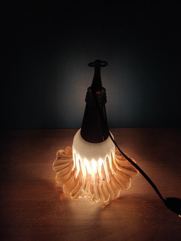Walker Lamp lampshade orange glass support brass dp 1122221