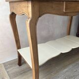 Old console in solid cherry wood - rustic Louis XV style