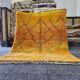 Large Moroccan Berber rug 300 × 200 cm – ochre yellow, geometric pattern