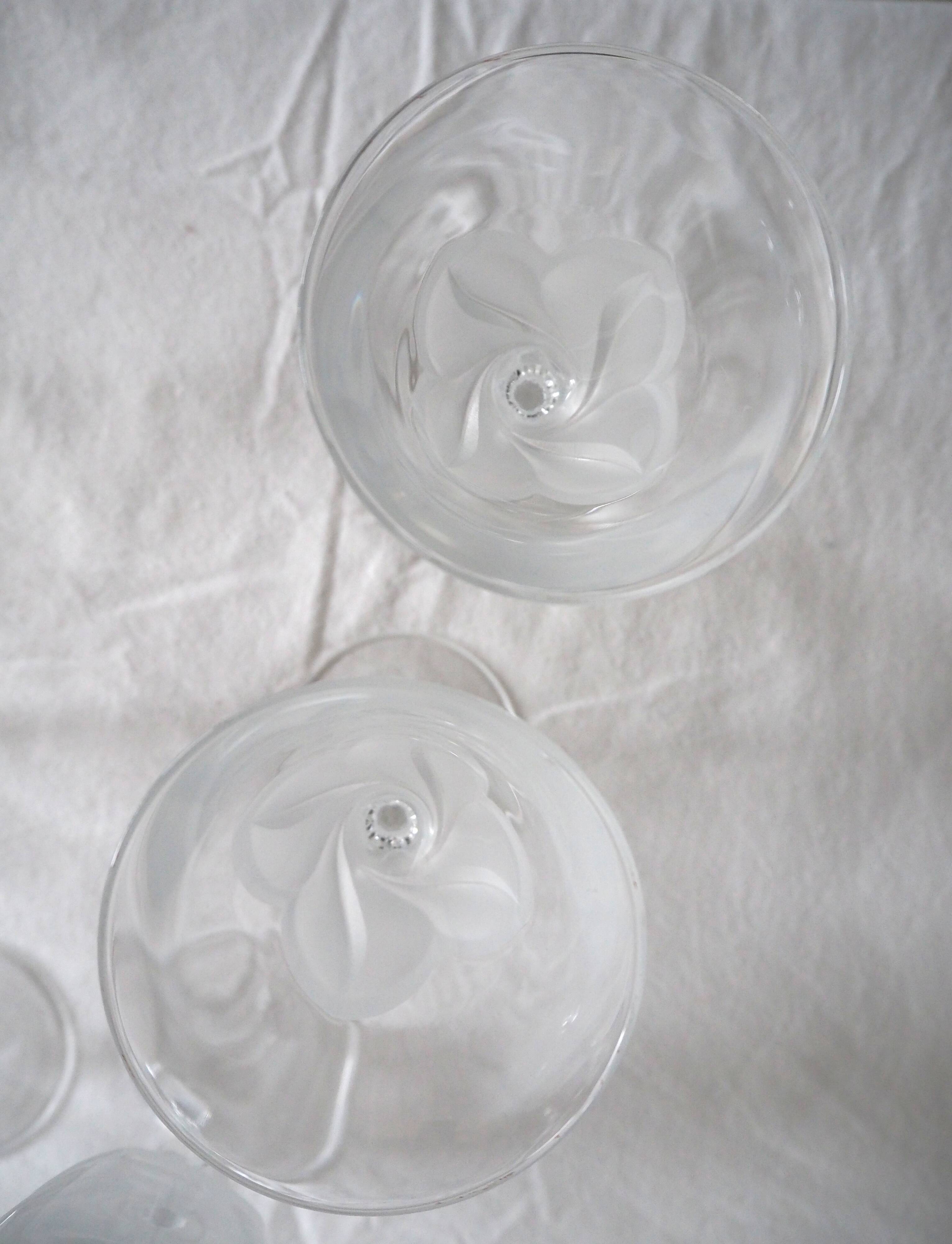 Crystal wine glasses in their boxes - JG Durand, collection florence « satine » 18 cl