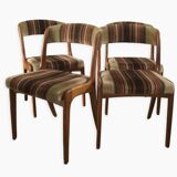 Series of 4 vintage Scandinavian style chairs