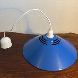 80s blue metal pendant light