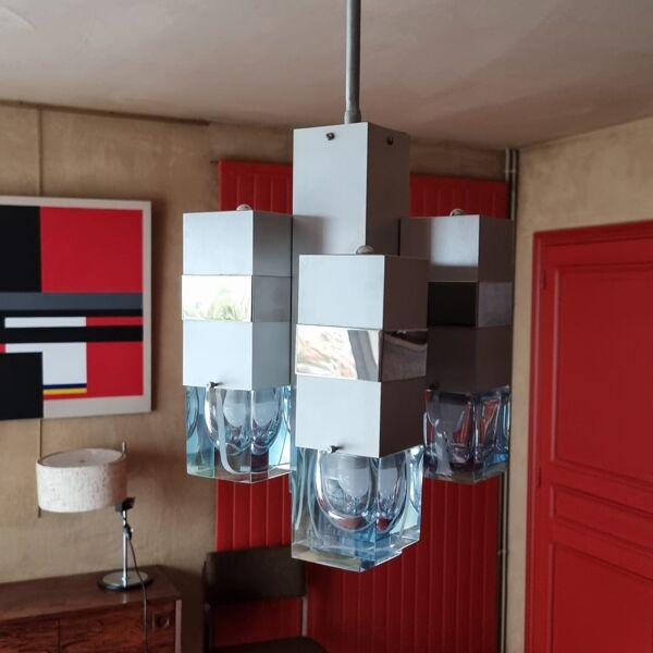 Lustre modèle ''Cubic'' production Maison Sciolari à Milan