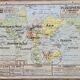 Ancienne carte scolaire Vidal-Lablache 22, 1958 - Planisphère, colonies