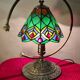 bronze and brass lamp tiffany style glass lampshade 38x32 inter on socket