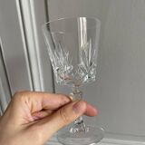 Saint Louis Camargue style palmette crystal stemmed glasses