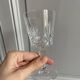 Saint Louis Camargue style palmette crystal stemmed glasses