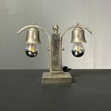 Dutch art deco nickel desk or table lamp, 1930s
