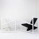 Indoor/Outdoor pair of Black/White Armchairs