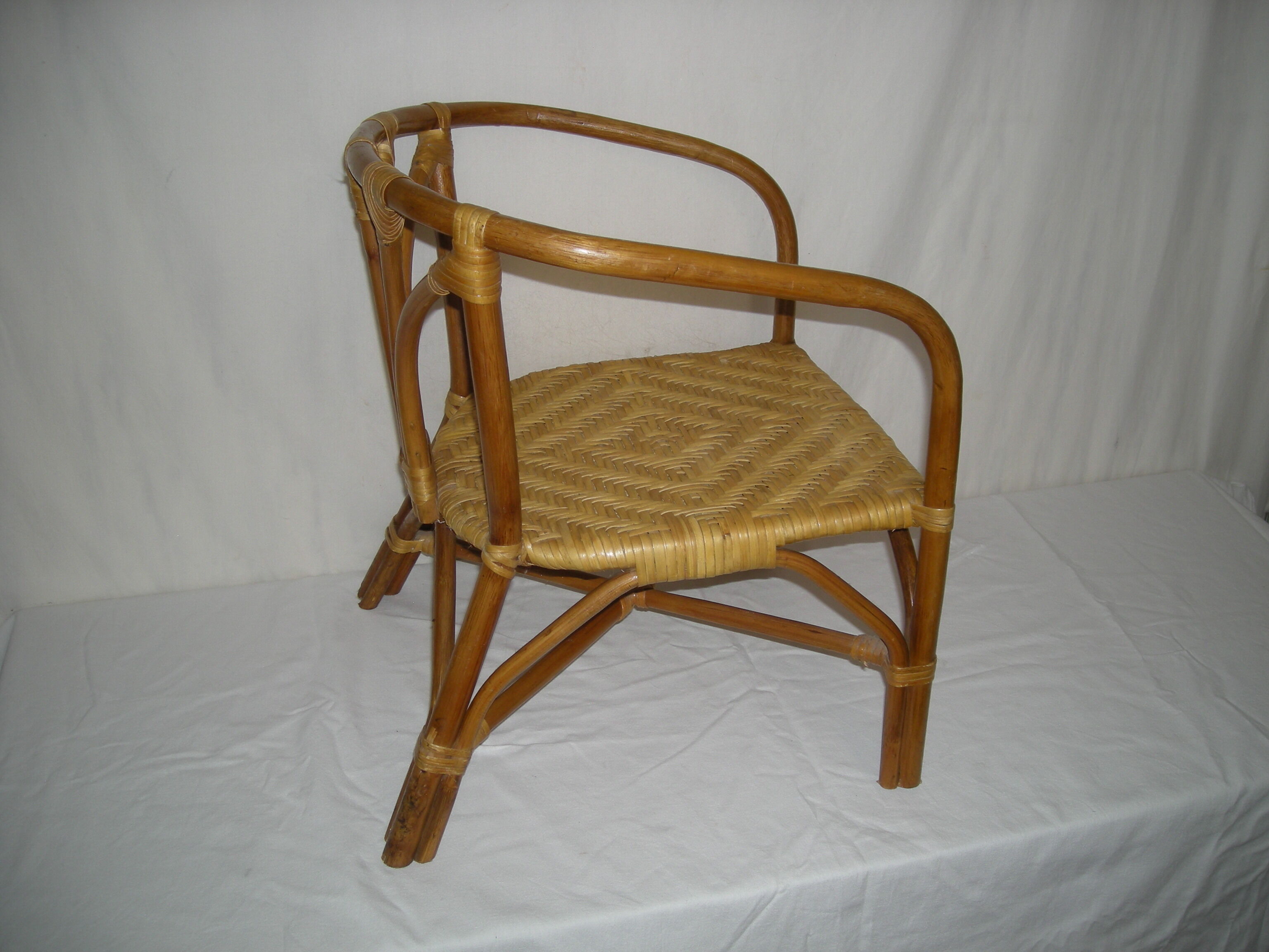 Rattan bamboo armchair child of the 50s - 60s