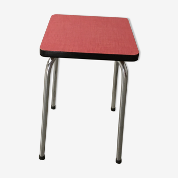 Stool in red formica 70s