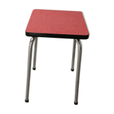 Stool in red formica 70s