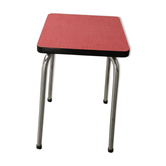 Stool in red formica 70s