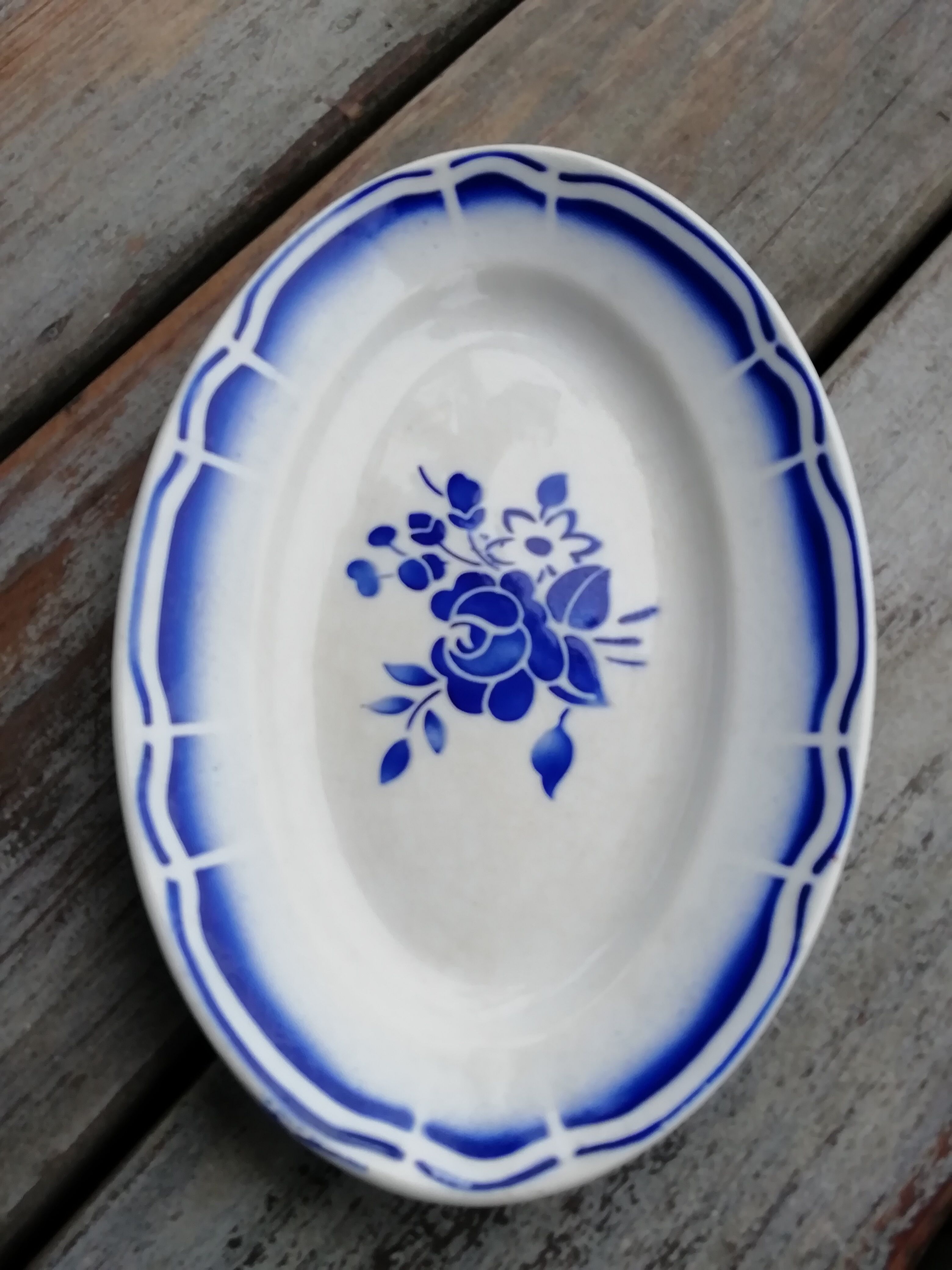 Lot of 3 raviers blue décor
