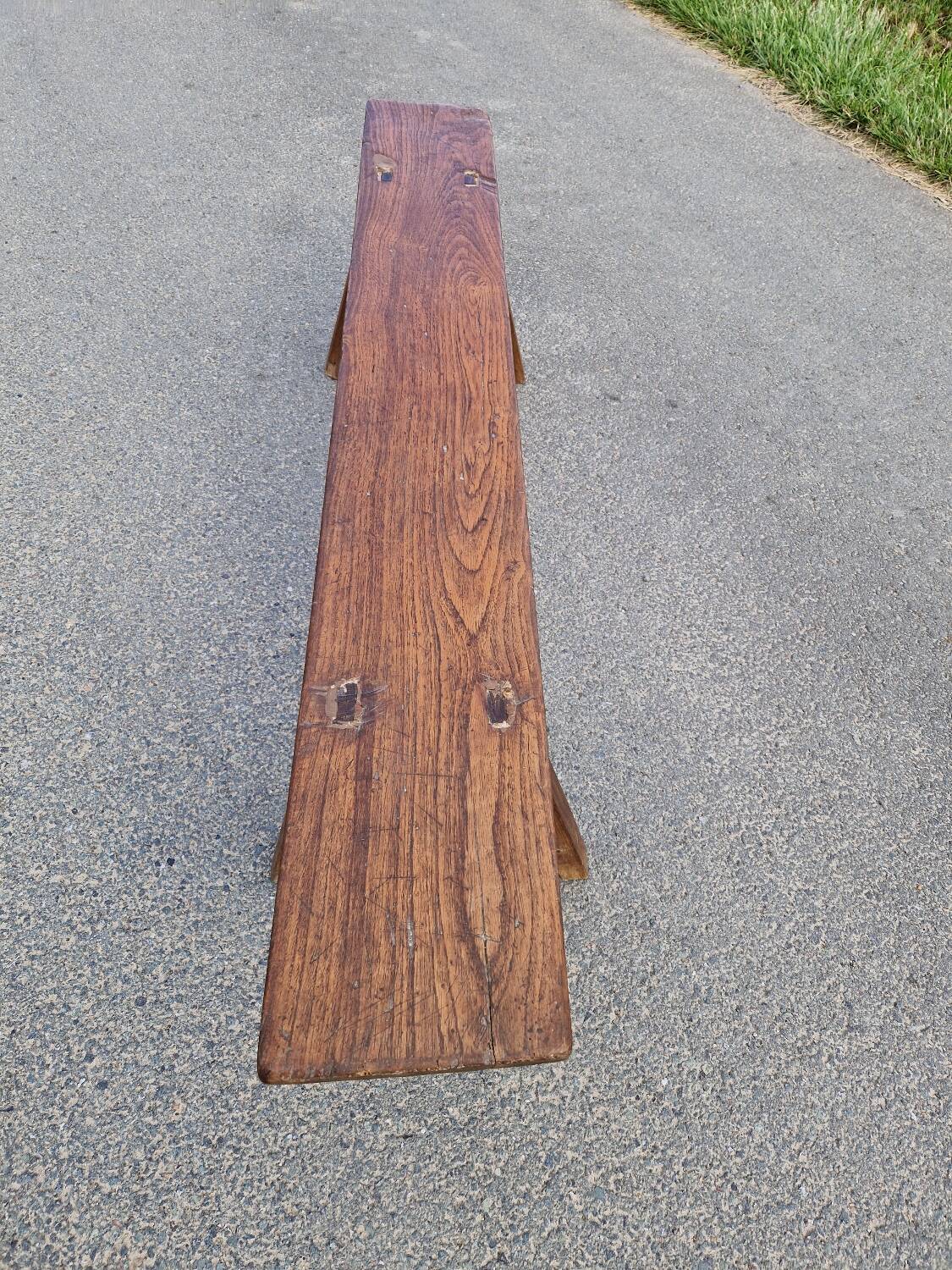 Solid oak bench