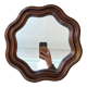 Corrugated wooden mirror